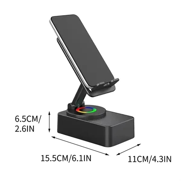 Foldable Cell Phone Stand with Wireless Bluetooth Speaker