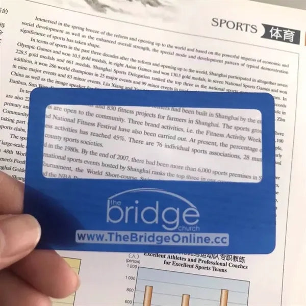 Ultra-Thin Fresnel Card Magnifier
