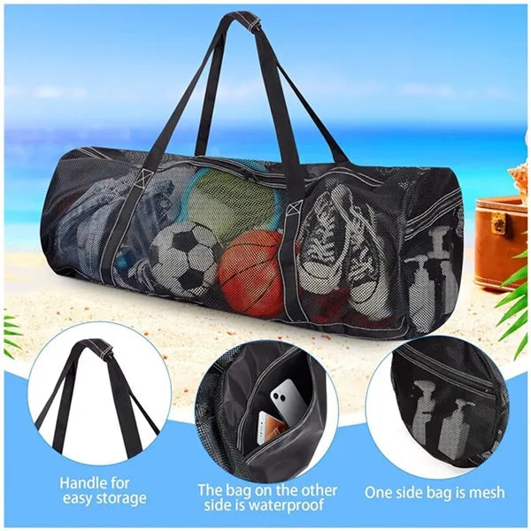Large Mesh Dive Bag with Zipper Pockets