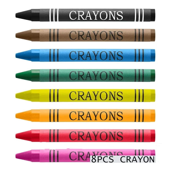 8-Color Eco Kraft Paper Crayon Set with Custom Logo Printing