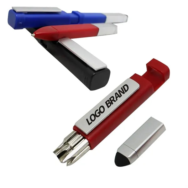 3 in 1 Pen Phone Holder Ballpointpen with Screwdriver Set
