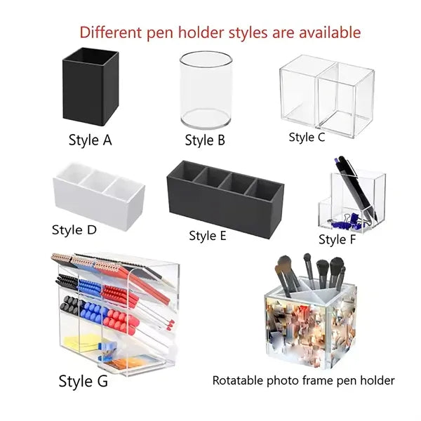 Desk Accessory Acrylic Pen Holder