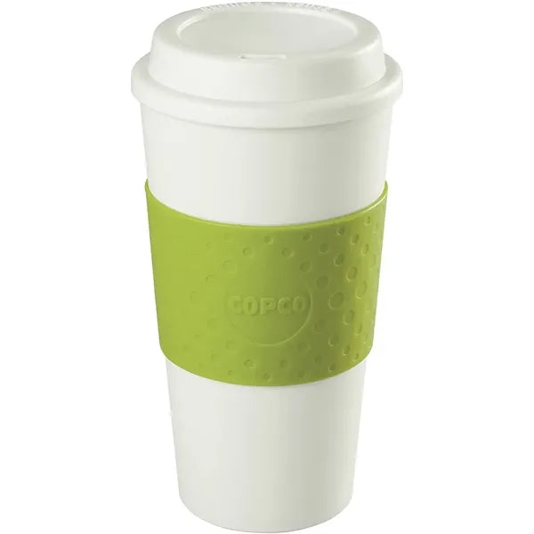 Insulated Takeaway Travel Mug with Silicone Lid, Ceramic
