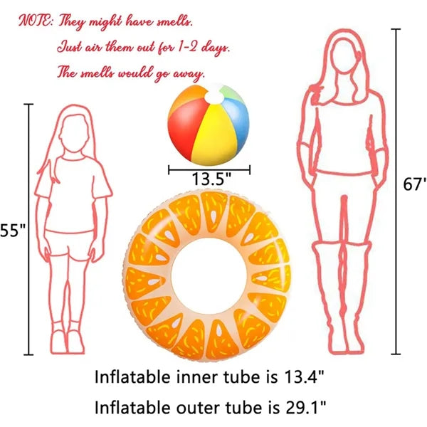Fruit-Pattern Inflatable Swim Ring