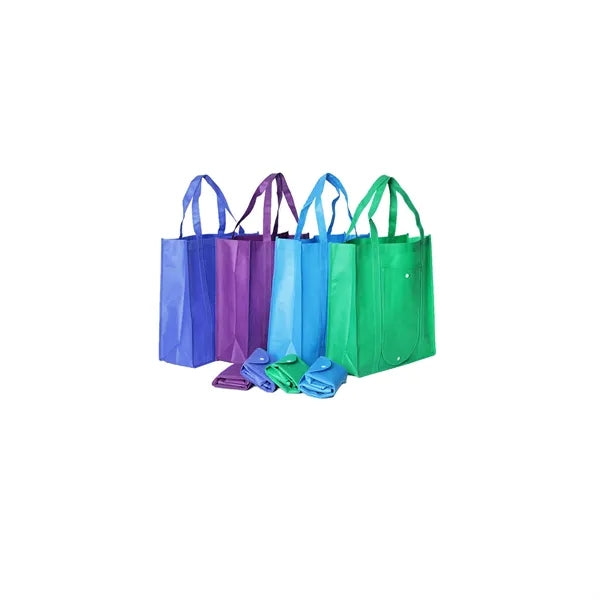 Non-Woven Folded Tote Bag With Snap Closure