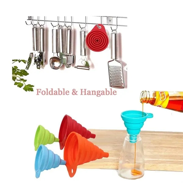 Foldable Silicone Collapsible Funnel for Filling Water
