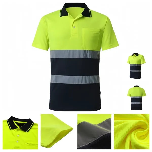 Reflective Safety Polo T-Shirt