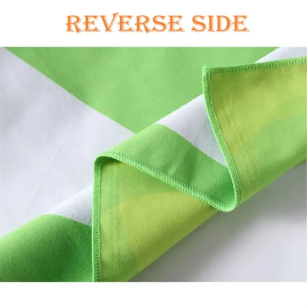 31" x 63" Sublimated Microfiber Sand Proof Beach Towel