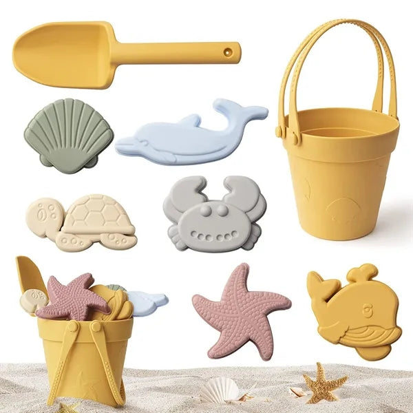 9Pcs Food Grade Silicone Beach Toys Set