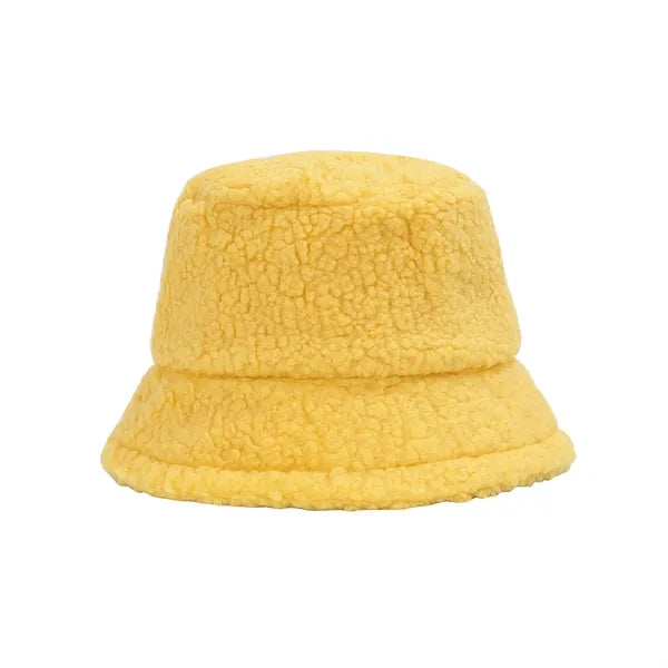 Winter Lambs Wool Bucket Hats For Women