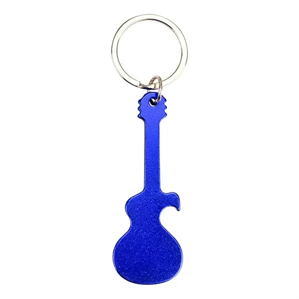 Guitar Shape Bottle Opener Keyring