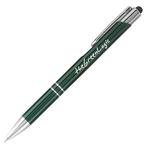 Tres-Chic w/ Stylus - Laser Engraved - Metal Pen
