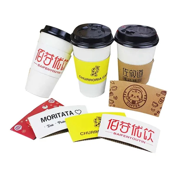 Corrugated Kraft Paper Sleeve Fits 12 OZ To16 OZ Cup