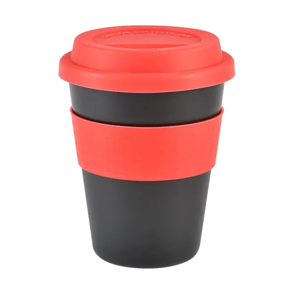 12 oz Coffee Mug with Silicone Lid and Insulated Band