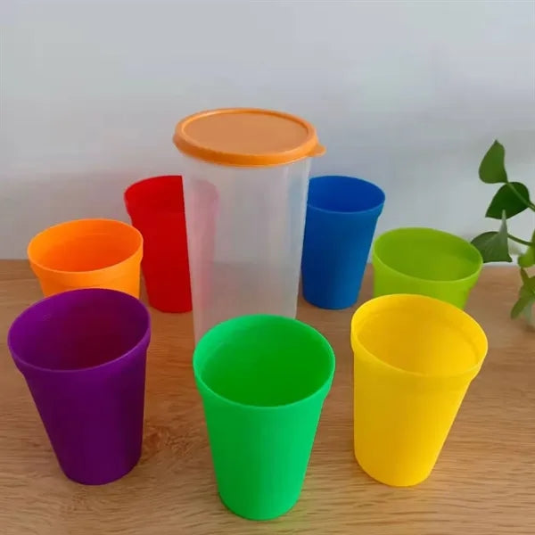 8Pcs Rainbow Cups Set