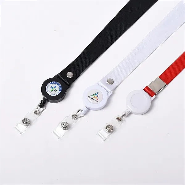 3/4" Lanyard Badge Reel Combo w/ Buckle Release