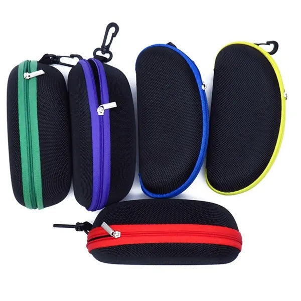 Portable Sun Glasses EVA Hard Case Travel Zipper Clip On
