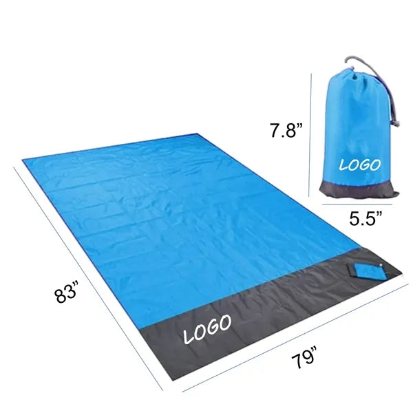 83 x 79inch Polyester Sandproof Pocket Beach Mat Waterproof