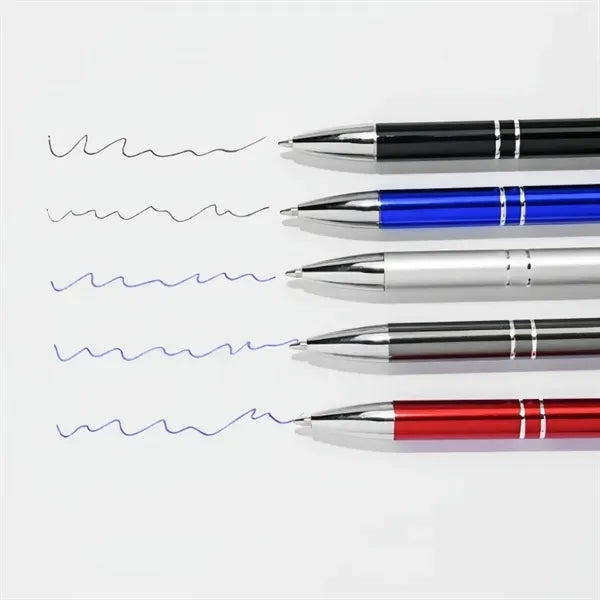 Metal Detachable Ballpoint Pen w/ Painted Barrel Plated Tip