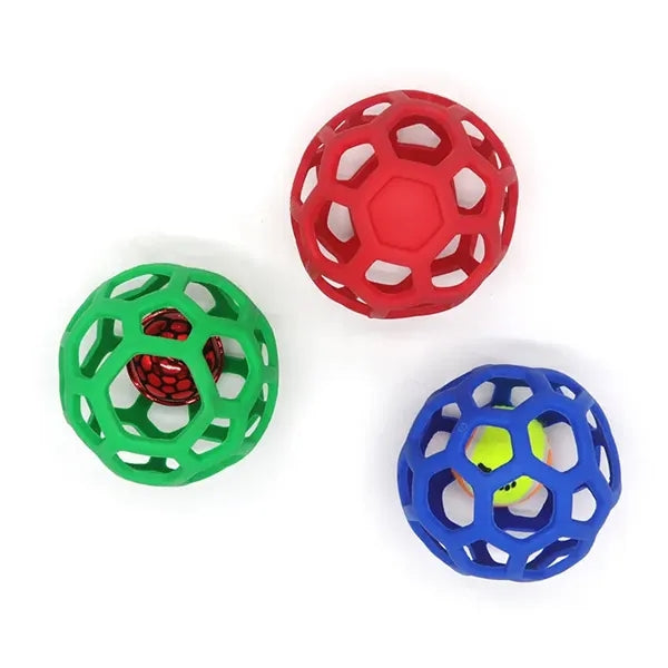Hollow Out Pet Dog Toys TPR Rubber Ball