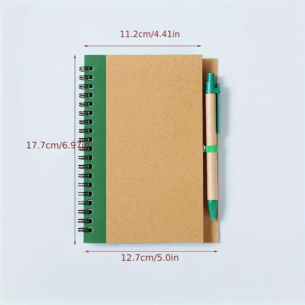 Eco Spiral Notebook w/ Ballpoint Pen