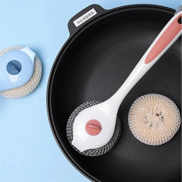Hanging Long-Handled Kitchen Pot Brush
