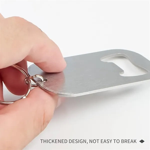 2 3/4" Stainless Steel Beer Bottle Opener w/Key Ring Low MOQ