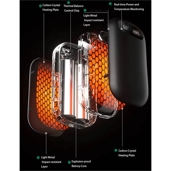 6000 mAh Portable Hand Warmer 2-in-1 Charger