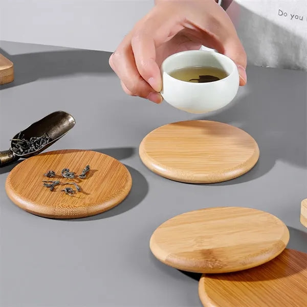 Eco-Friendly Bamboo Coaster Set