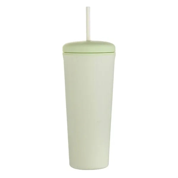 Creative Student Mug Portable Double Layer Plastic Straw Cup