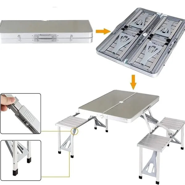 Aluminum Folding Table With Seats