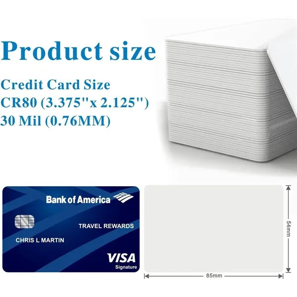 Double Sizes Full Color Imprint Plastic Card