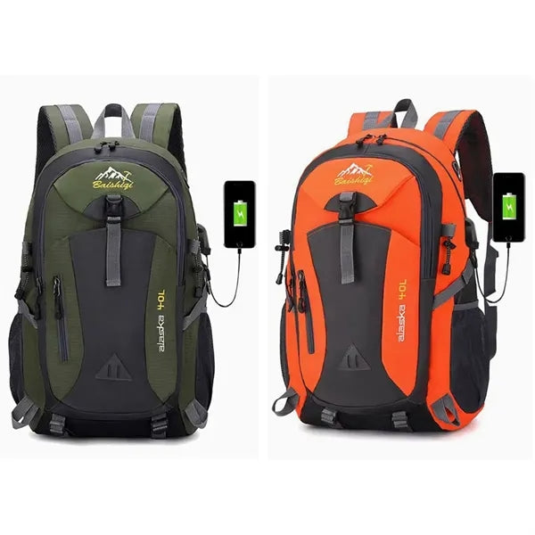 Outdoor Hiking Backpack Durable Laptop USB Charging Student
