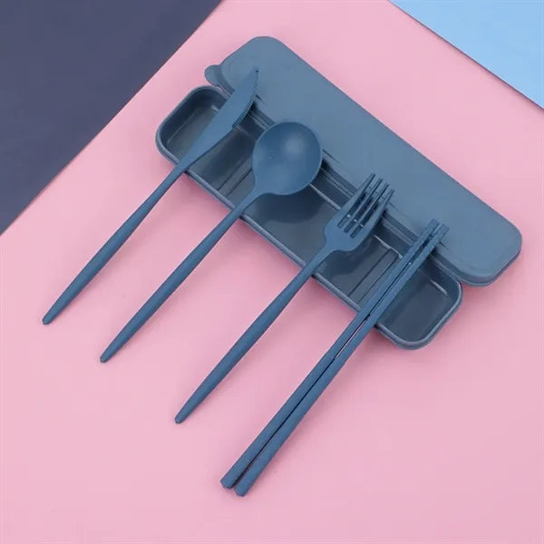 Eco-Friendly Wheat Straw Cutlery Set for Lunch Box & Travel