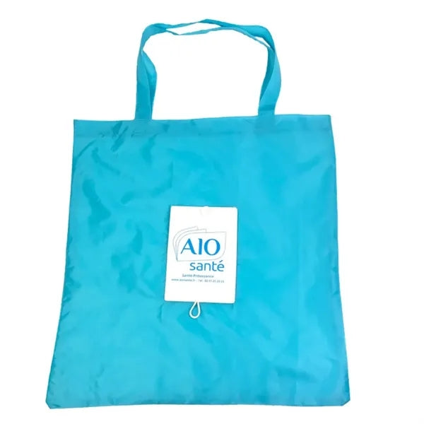 Creative Foldable Tote Bag w/ PU Patch & Button Closure