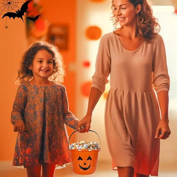 Halloween Trick or Treat Bucket Jack O Lantern Candy Basket