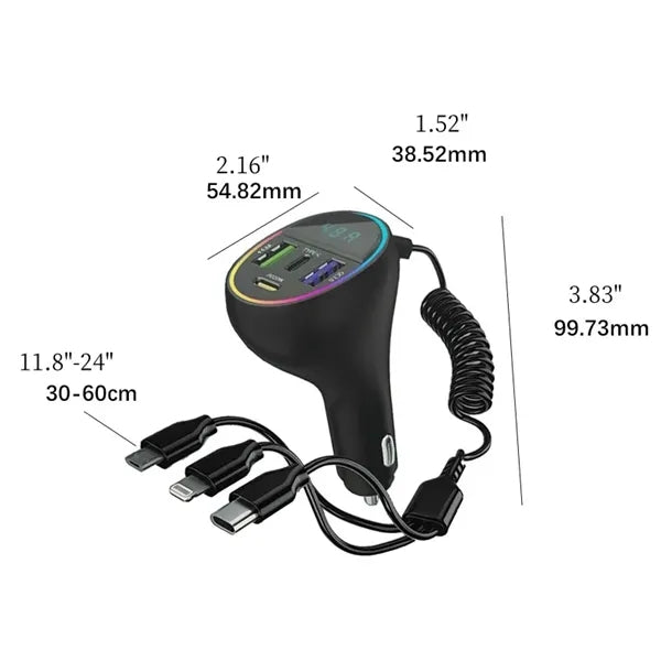 Car phone charger comes with data cable