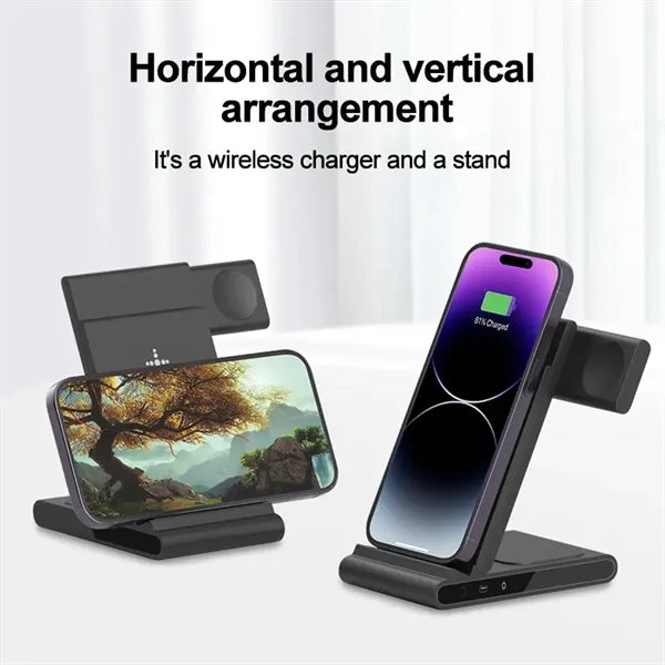 Foldable wireless charging dock