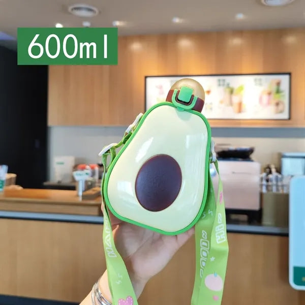 Creative Avocado Straw Water Bottle