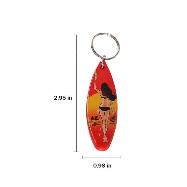 Surfboard Bottle Opener Keychain