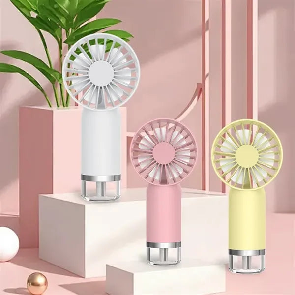 Portable Mini Handheld Fan with LED Display Rechargeable