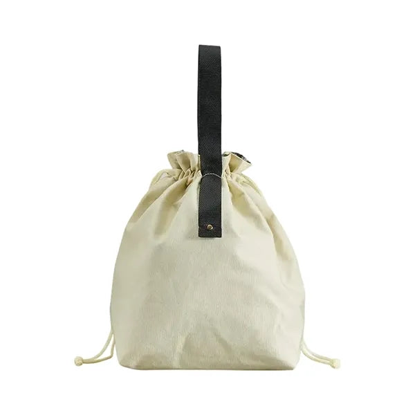 Drawstring Insulated Canvas Tote Bag