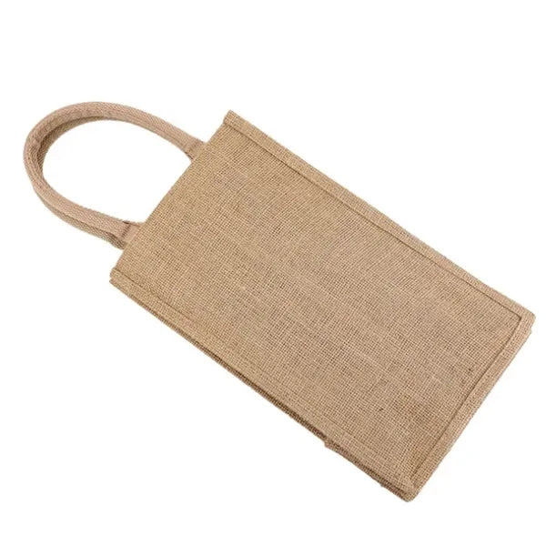 Jute Wine Multi-Pack Gift Burlap Tote Bags WIth Handle