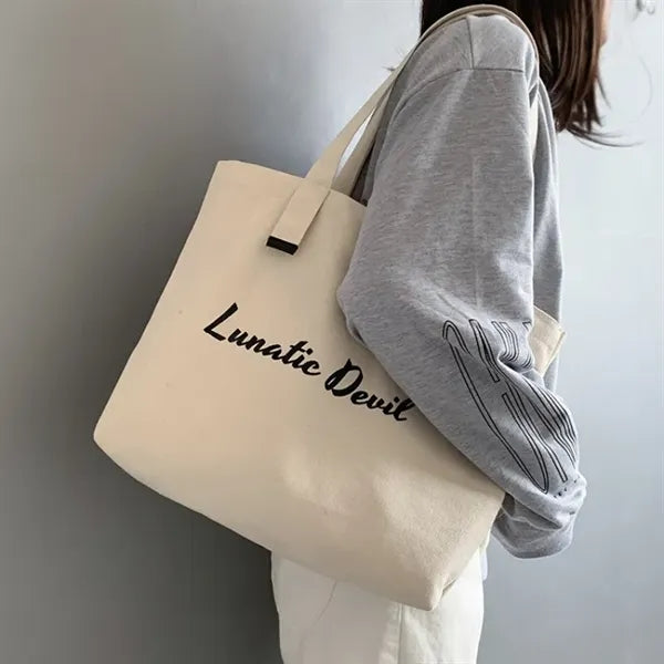 Eco Friendly Cotton Canvas Shopping Tote Bag 15"x16"