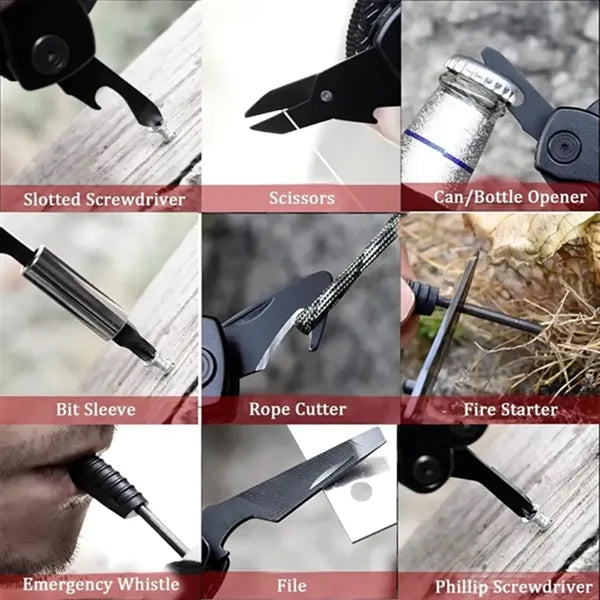 Outdoor Folding Multitool Plier Knife