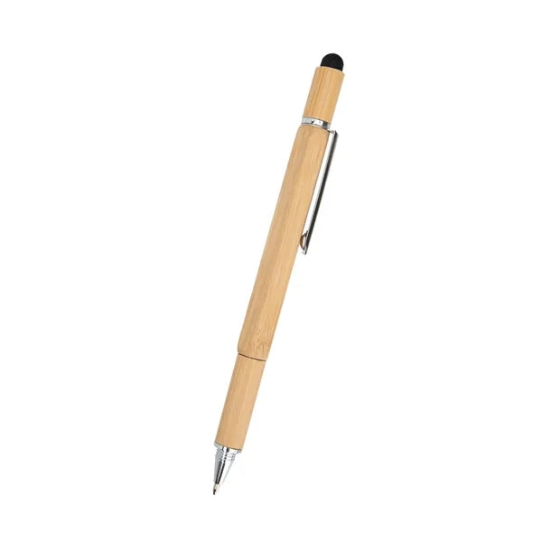 6 In 1 Bamboo Multi Function Tool Pen