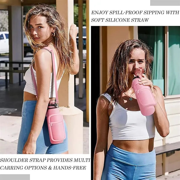 32 Oz Water Bottle Sleeve With Money Pocket