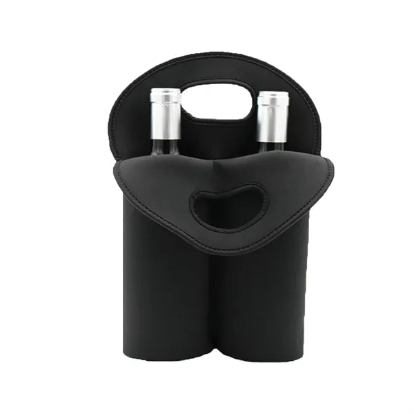 Neoprene 2-Bottle Wine Tote Soft Insulated and Protective