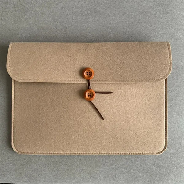 Felt A4 Document Storage Bag With Buttons