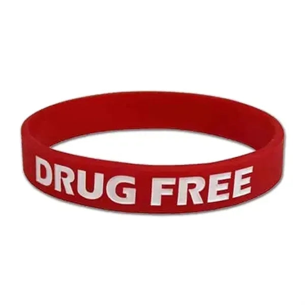 Debossed Color Fill Silicone Wristband